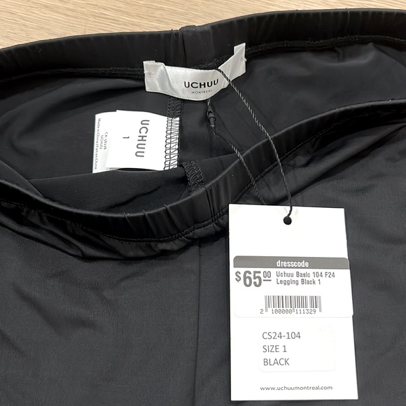 NWT UCHUU MONTREAL Basic 3/4 Leggings - Black - Size S (4-6) - Picture 6 of 10